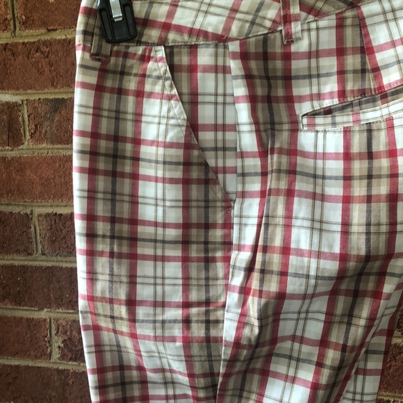 Kim Rogers Bermuda Shorts Red/Brown Plaid Size 10 - Picture 2 of 5